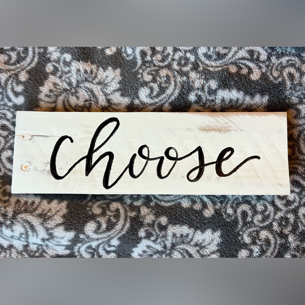 Inspirational Decor Sign - Black and White